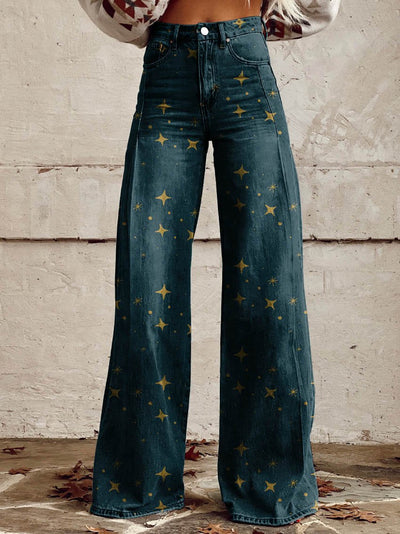Dana | Weite Hose mit Sternenmuster