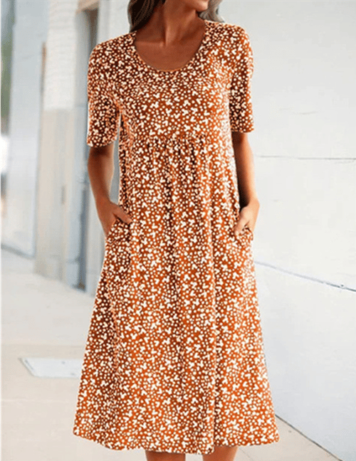 Stilvolles Kleid mit Blumenmuster – Eva | Das perfekte leichte Sommerkleid!