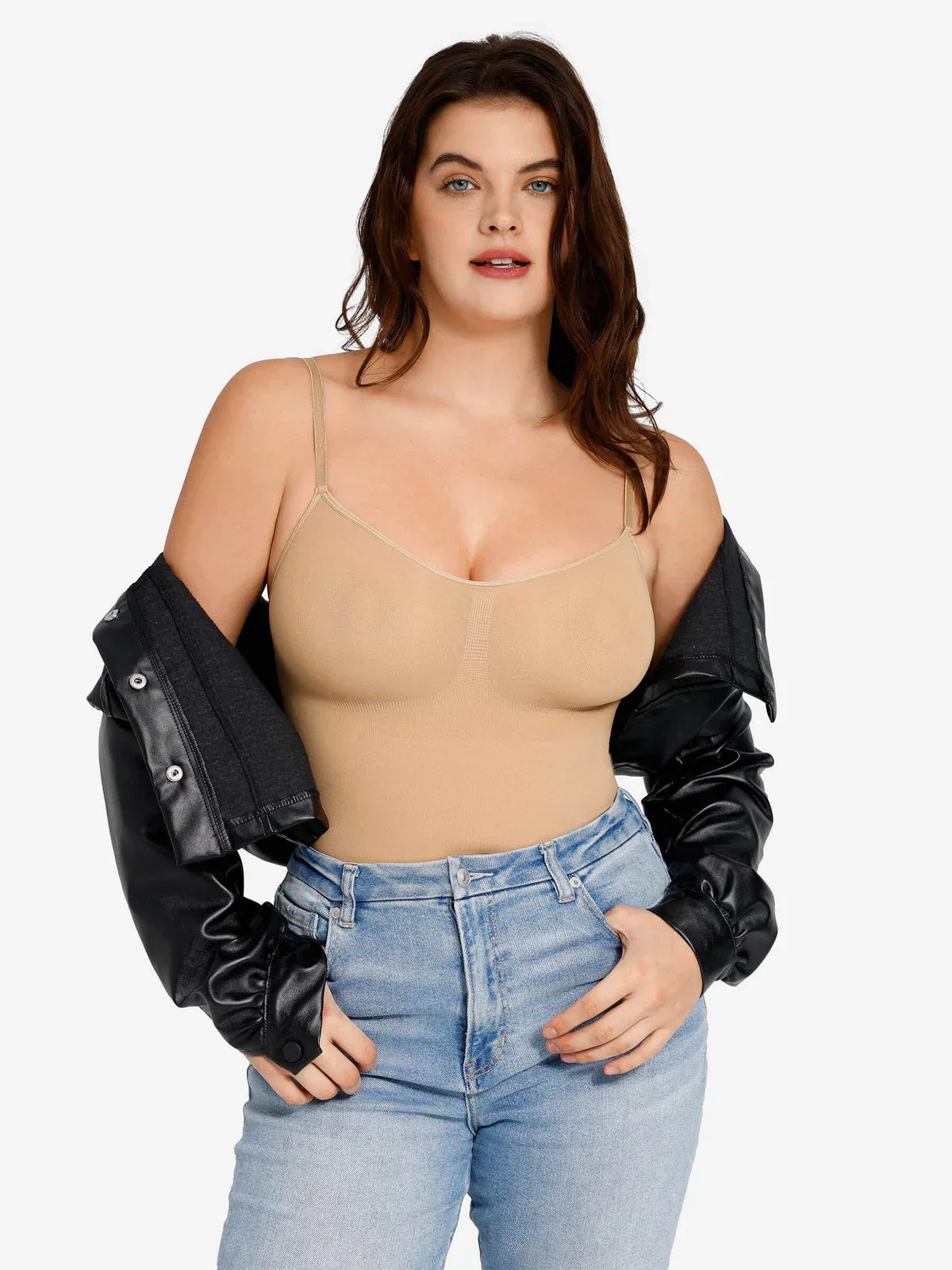Shapewear-Bodysuit bis zur Mitte des Oberschenkels
