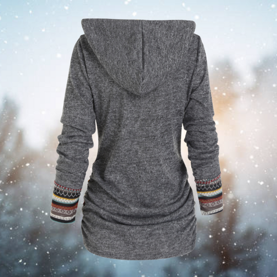 Tribale Hoodie mit Geometrischem Muster – Naïma