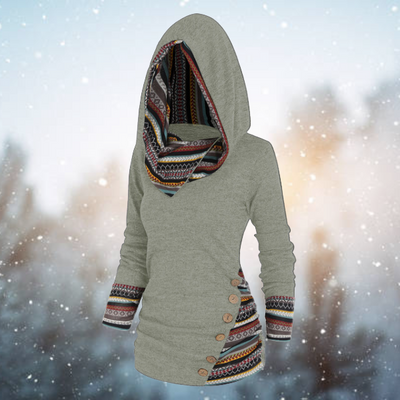 Tribale Hoodie mit Geometrischem Muster – Naïma