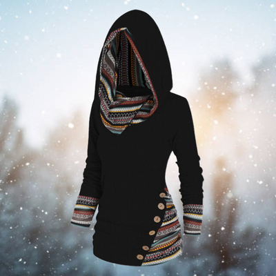 Tribale Hoodie mit Geometrischem Muster – Naïma