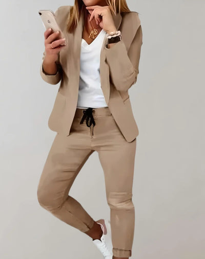 Elegantes set aus blazer und hose für damen - Roderika