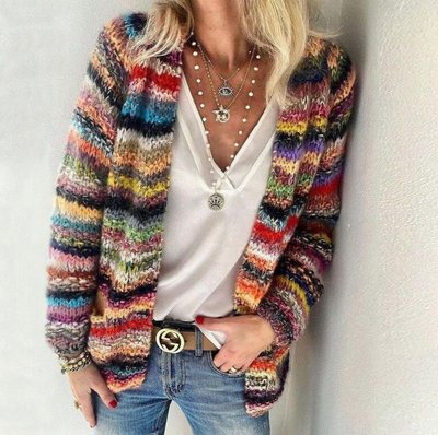 Jessika - stylische und bunte strick-jacke