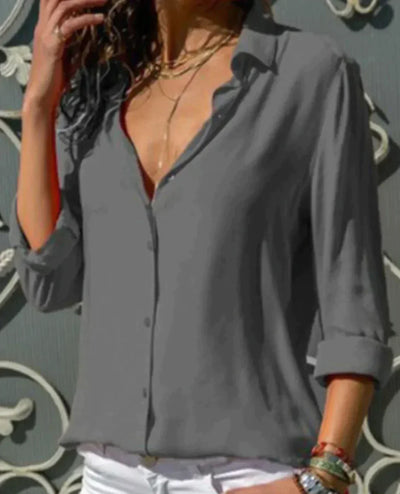 Maisynn | Leichte Chiffonbluse mit elegantem Styling