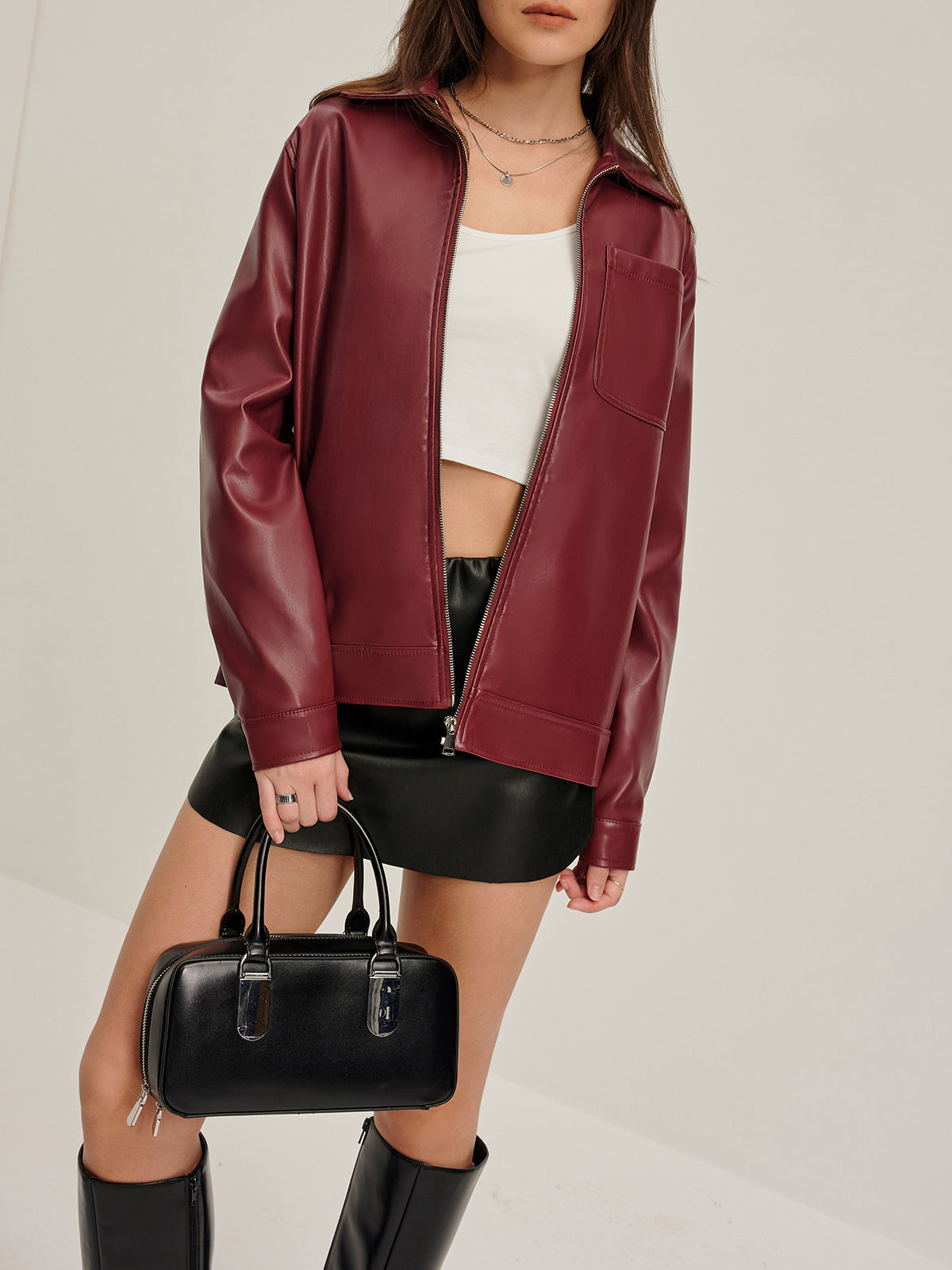Stylische Damenjacke mit Reißverschluss
