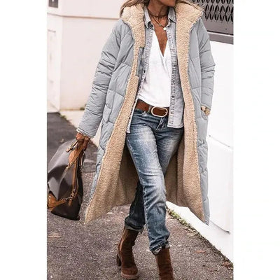 Stilvoller langer Mantel für Damen, Teddy Coat