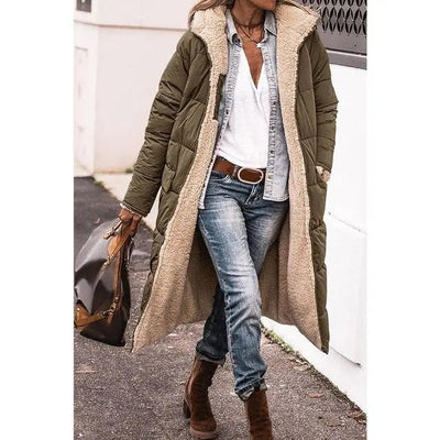 Stilvoller langer Mantel für Damen, Teddy Coat