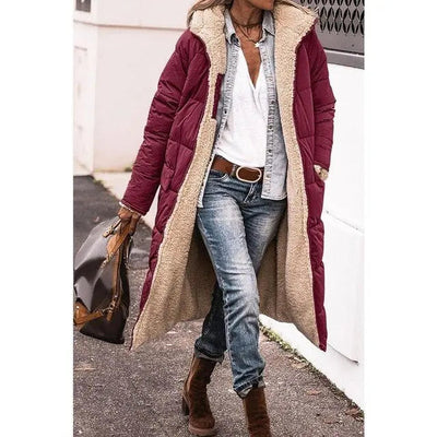 Stilvoller langer Mantel für Damen, Teddy Coat