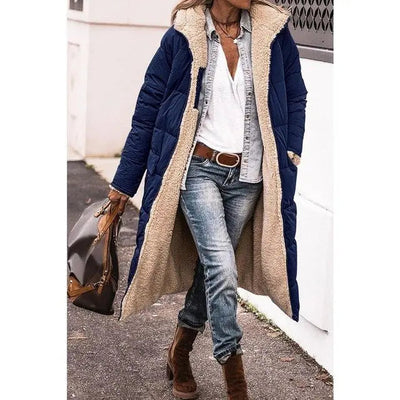 Stilvoller langer Mantel für Damen, Teddy Coat