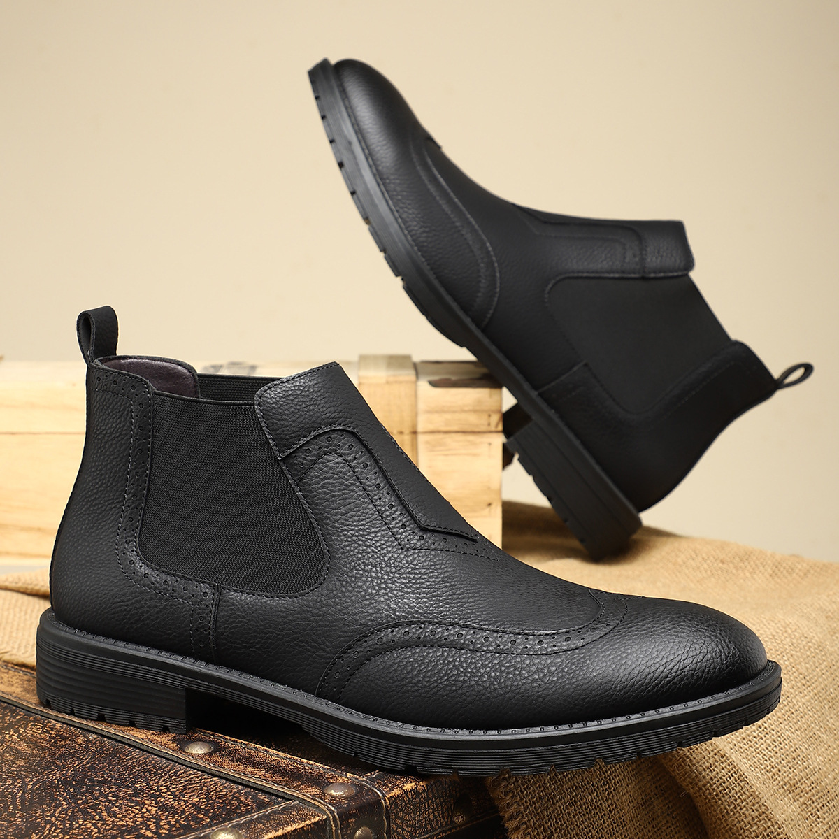Acacius - Lederstiefeletten