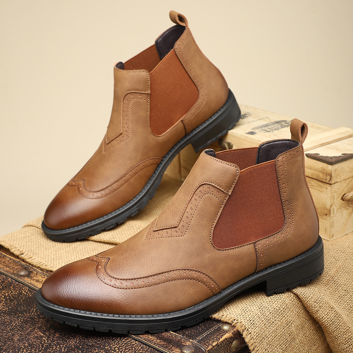 Acacius - Lederstiefeletten