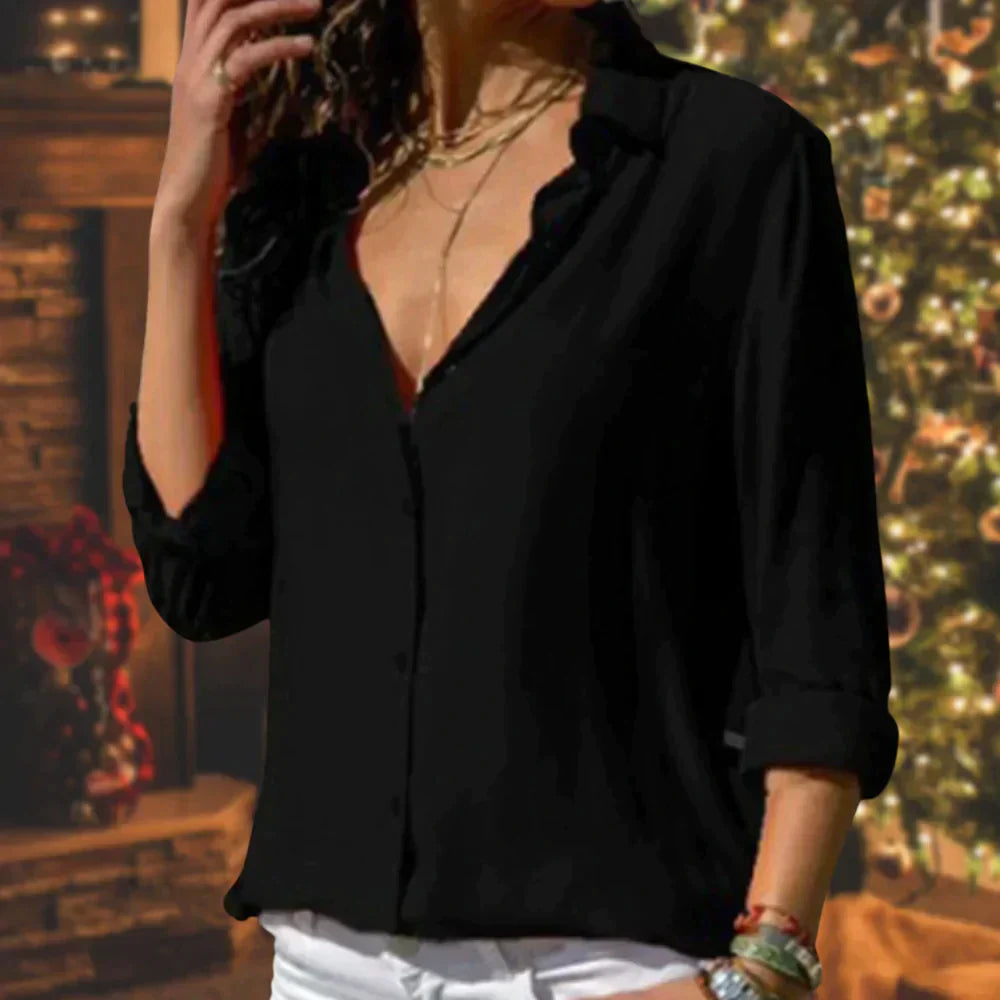 Maisynn | Leichte Chiffonbluse mit elegantem Styling