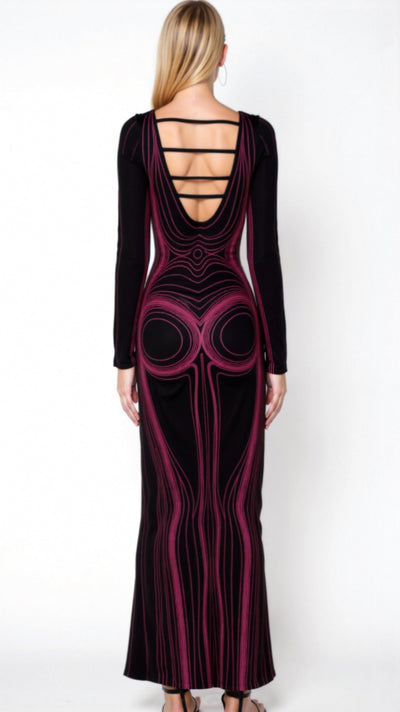 Xiomara, figurbetontes Maxikleid