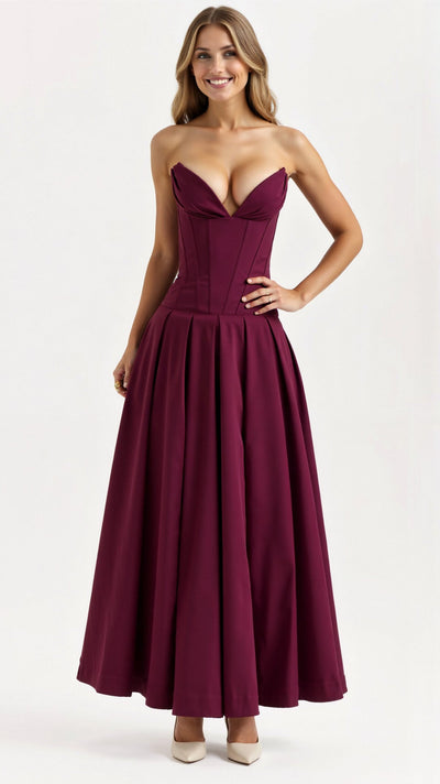 Trägerloses Midikleid Celestia