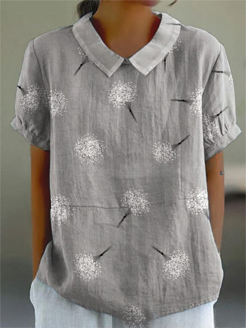 Shelby - Vintage Blumen Bluse Damen Lässig