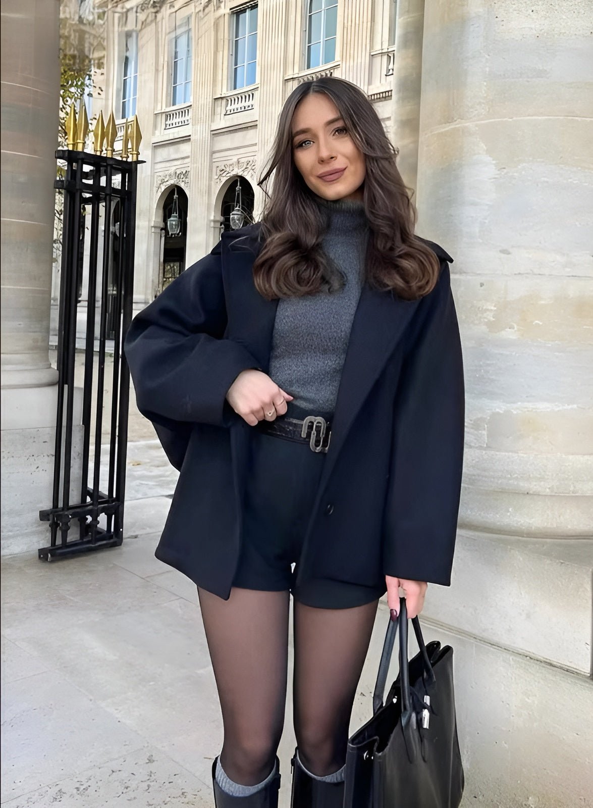 Irene | Vintage-Oversize-Mantel mit Taschen
