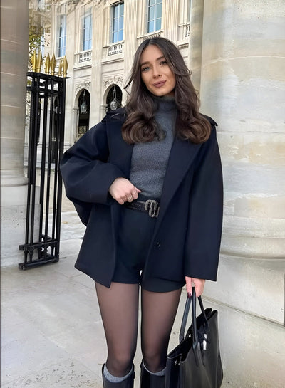 Irene | Vintage-Oversize-Mantel mit Taschen