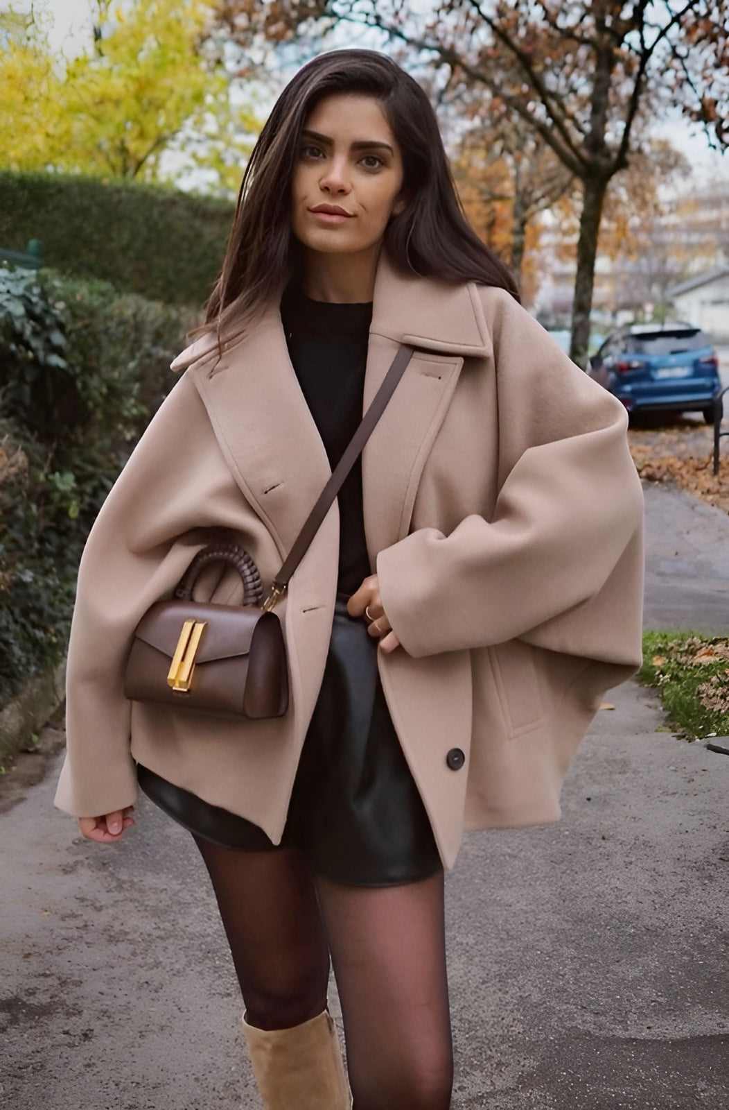 Irene | Vintage-Oversize-Mantel mit Taschen