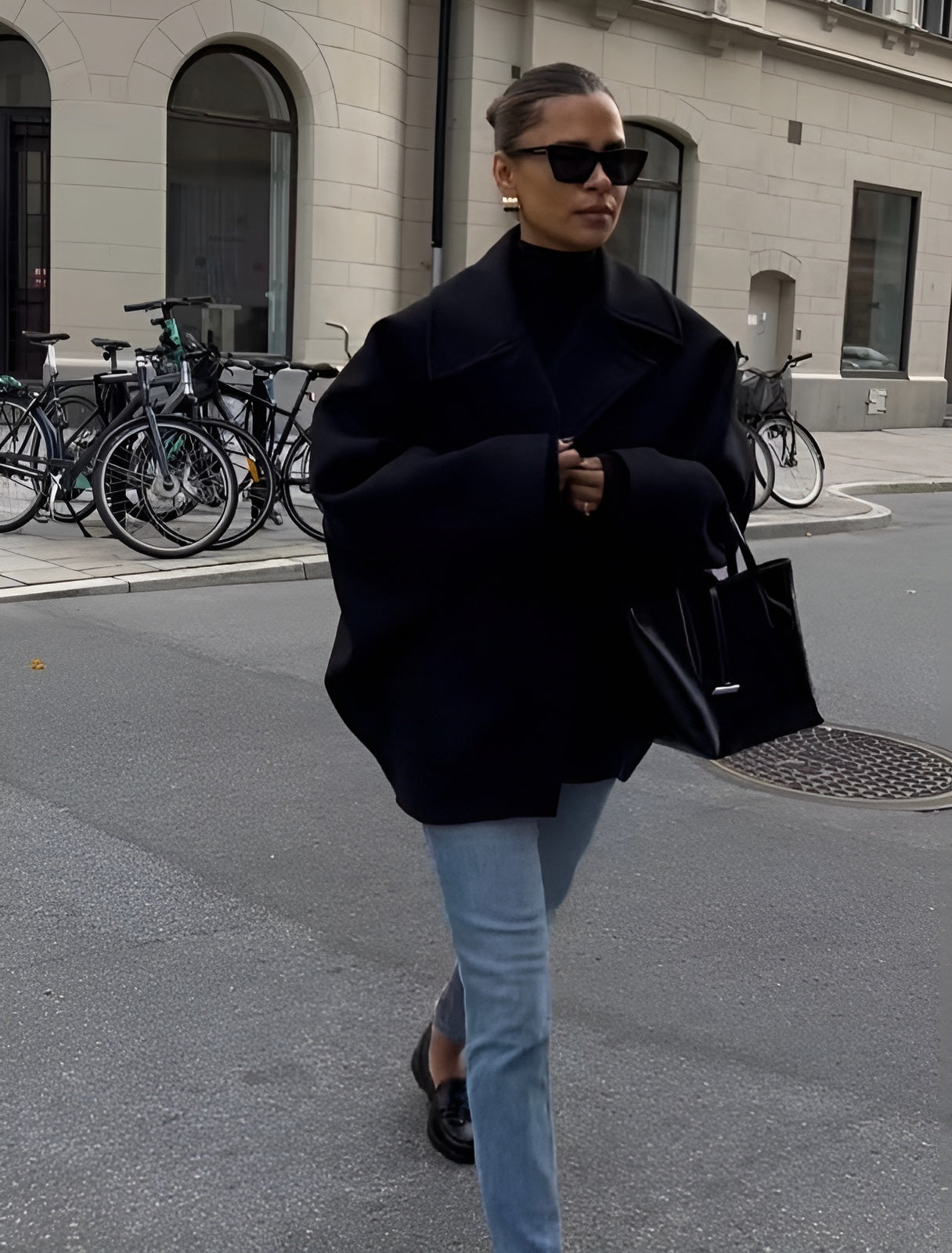 Irene | Vintage-Oversize-Mantel mit Taschen