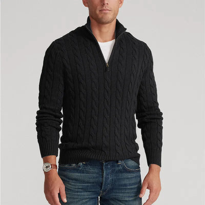 Stilvoller Strickpullover mit Reißverschluss