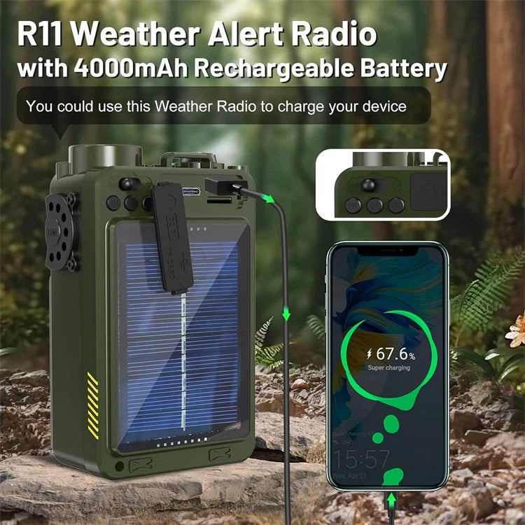 Solarbetriebene Wetterradio-Bluetooth-Lautsprecher