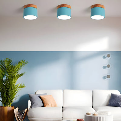 TimberBeam Light - Vintage LED-Zylinder-Deckenleuchte