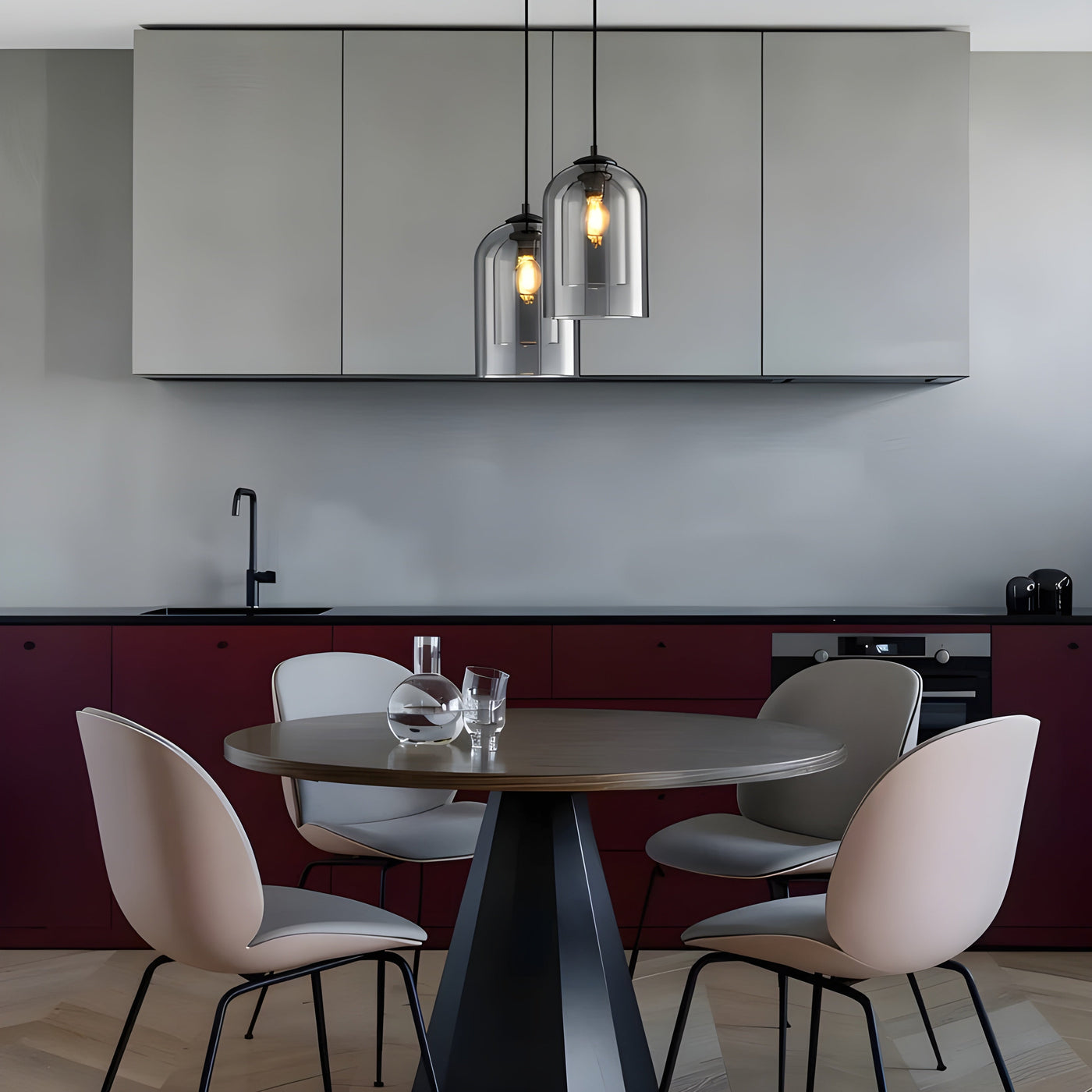 SkyGleam Light - Moderne Doppelglas-Pendelleuchte