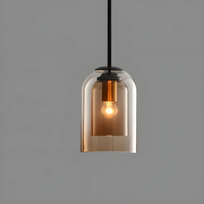 SkyGleam Light - Moderne Doppelglas-Pendelleuchte