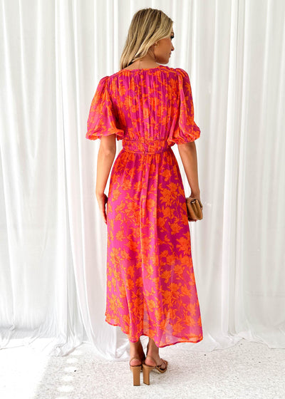 Shantel- Rundhals Leinen Baumwolle Druckkleid