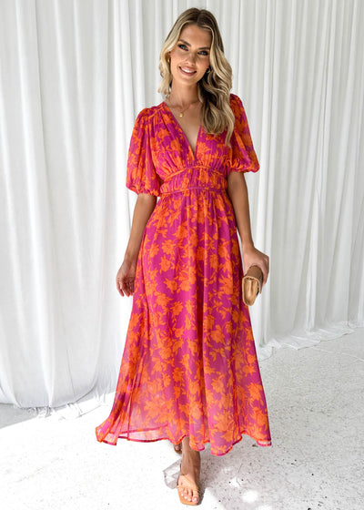 Shantel- Rundhals Leinen Baumwolle Druckkleid