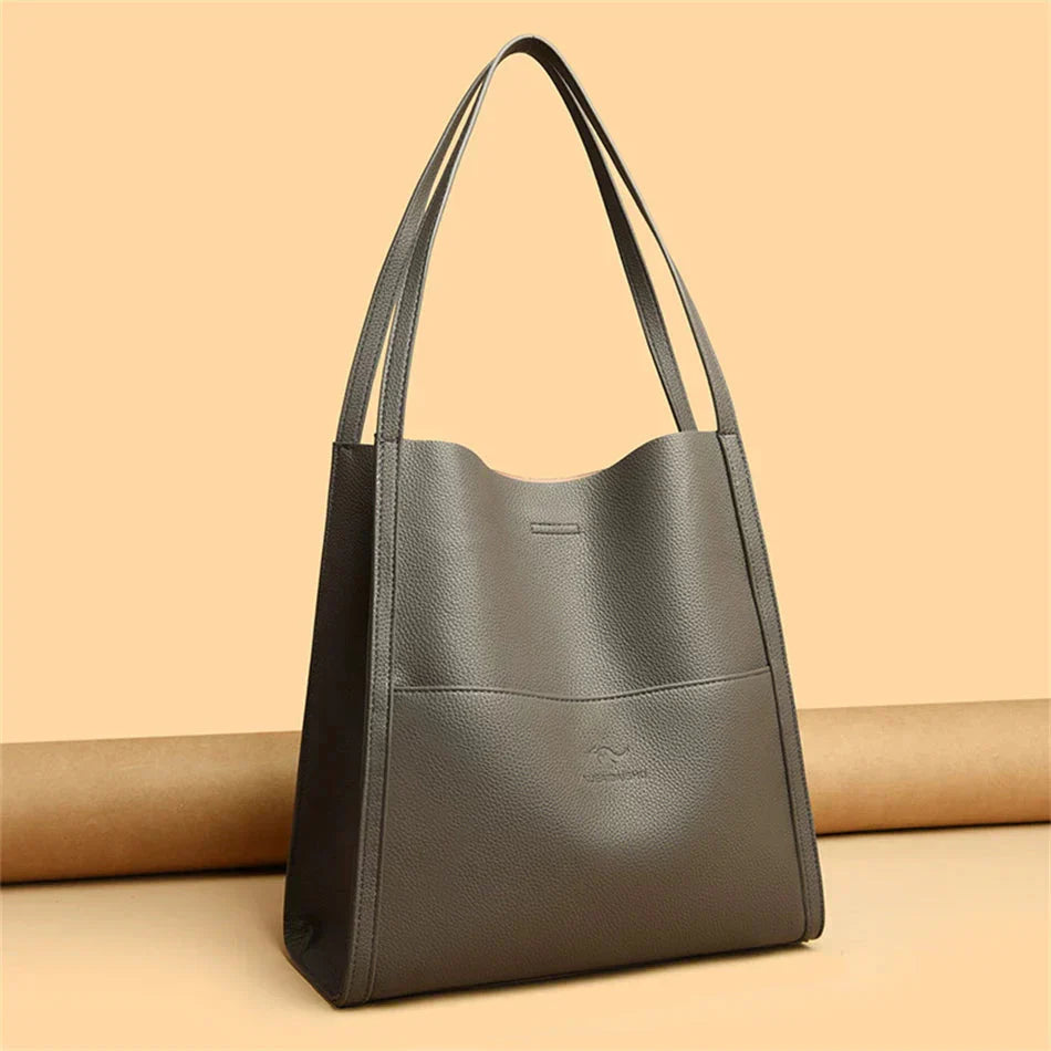 Trendige Leder Schultertasche - Mila