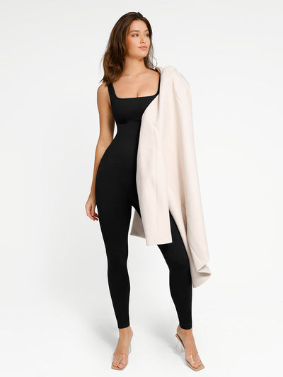 Shapewear-Strampler mit eckigem Ausschnitt und integriertem Schnitt