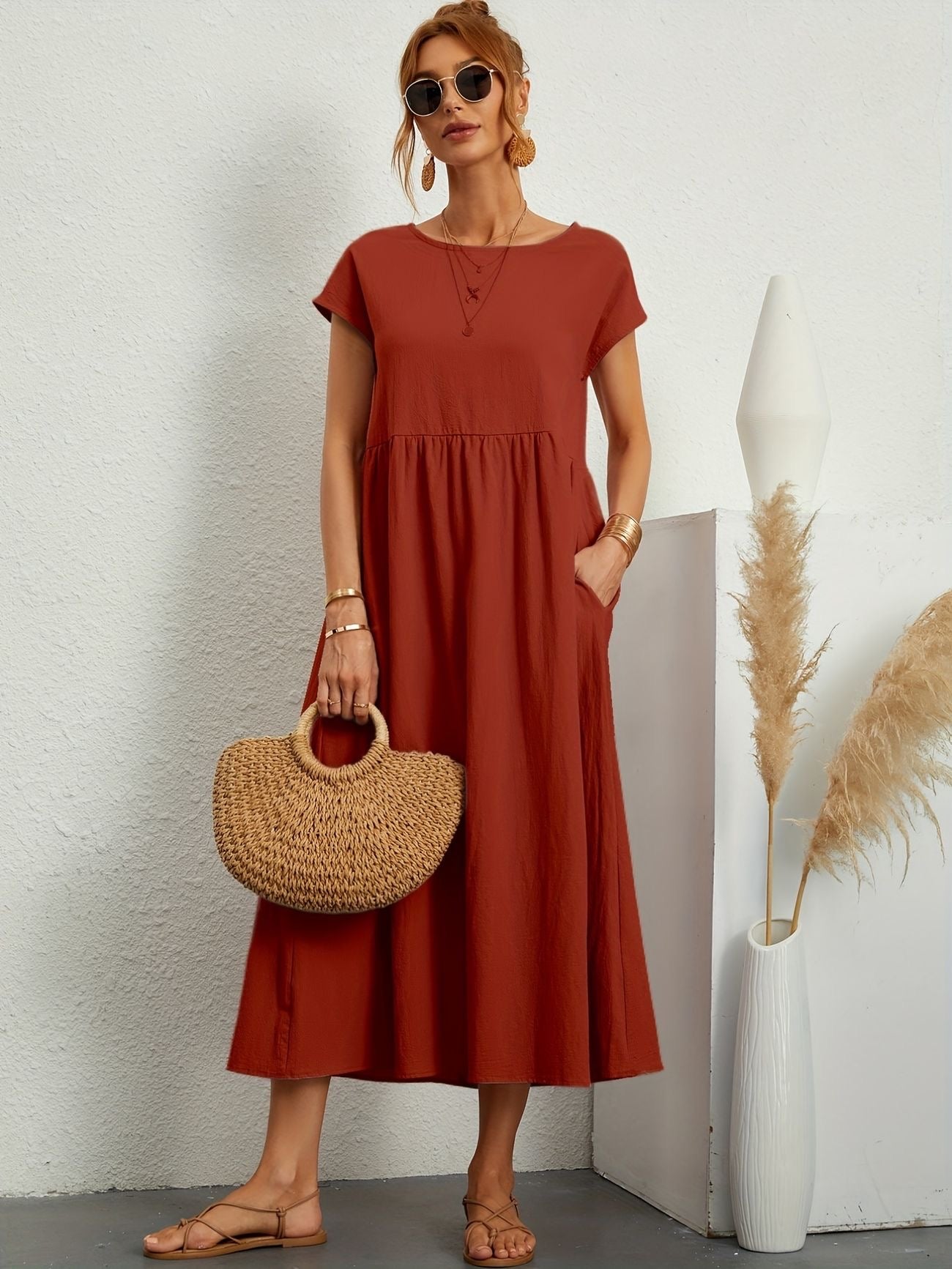Greta - Lässiges Leinenkleid