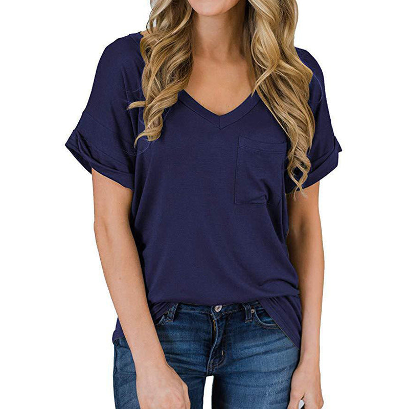 V-Ausschnitt T-Shirt für Damen
