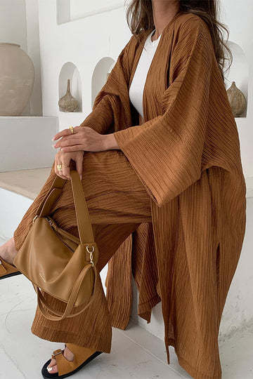Zweiteiliges Relax-Set mit Weste und Hose – Alizéa
