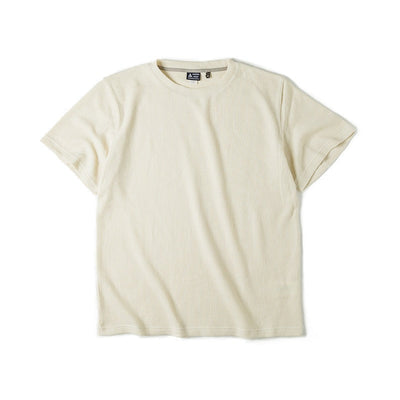 Kurzärmeliges weißes Herren-T-Shirt mit Waffelstruktur - Brando