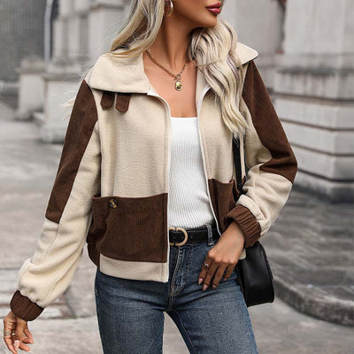 Verstellbare Kragenjacke für Damen