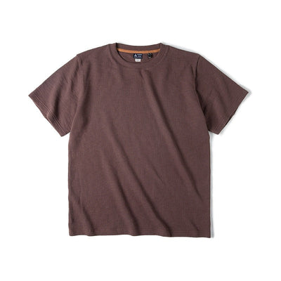 Kurzärmeliges weißes Herren-T-Shirt mit Waffelstruktur - Brando