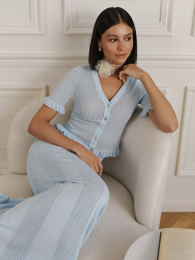 Serena Outfit: Shirt und Maxirock Set