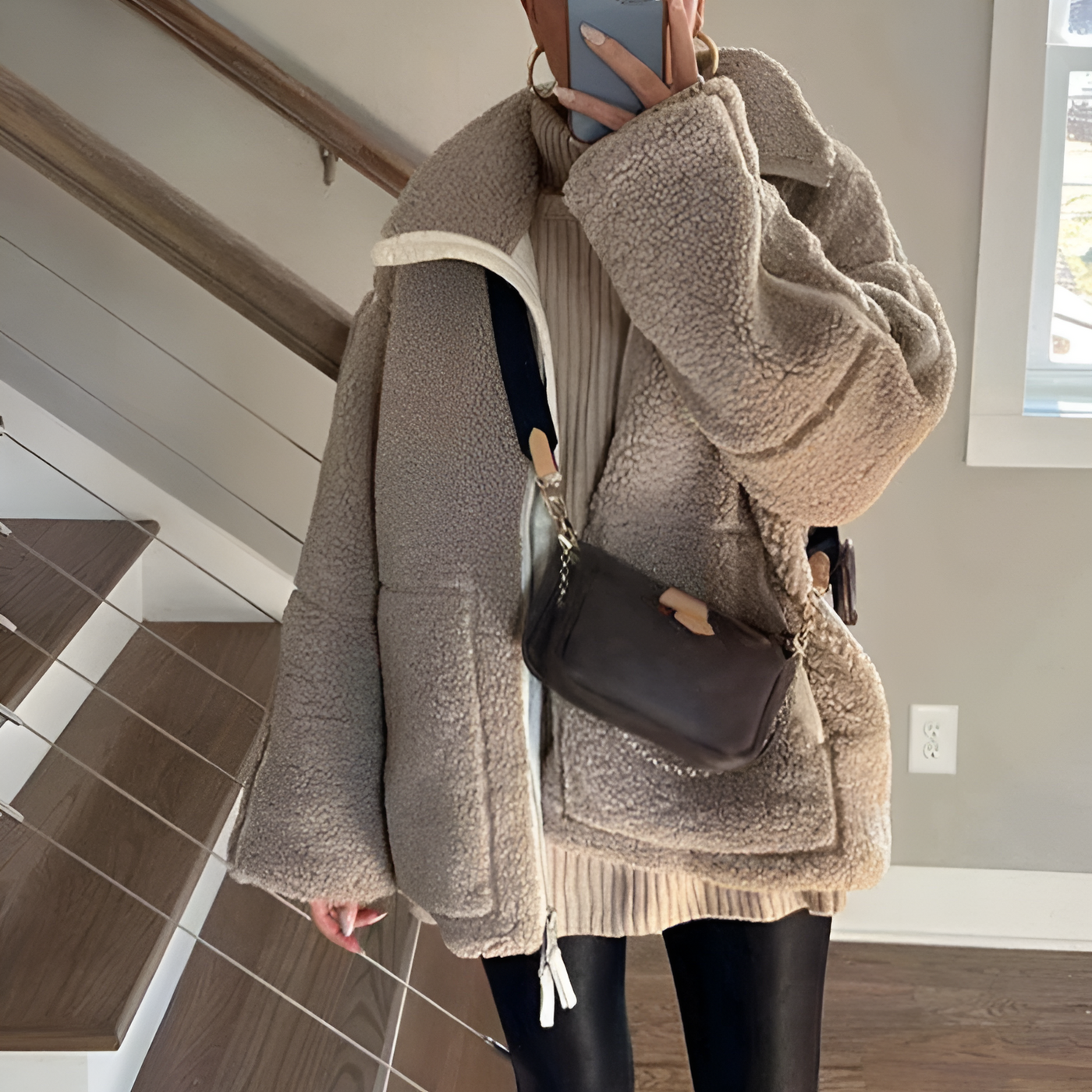 Maxine | Teddyjacke mit Reißverschluss