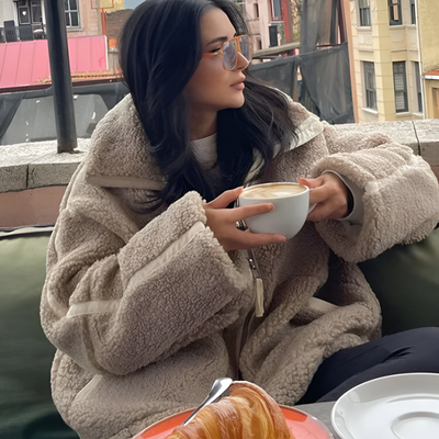 Maxine | Teddyjacke mit Reißverschluss
