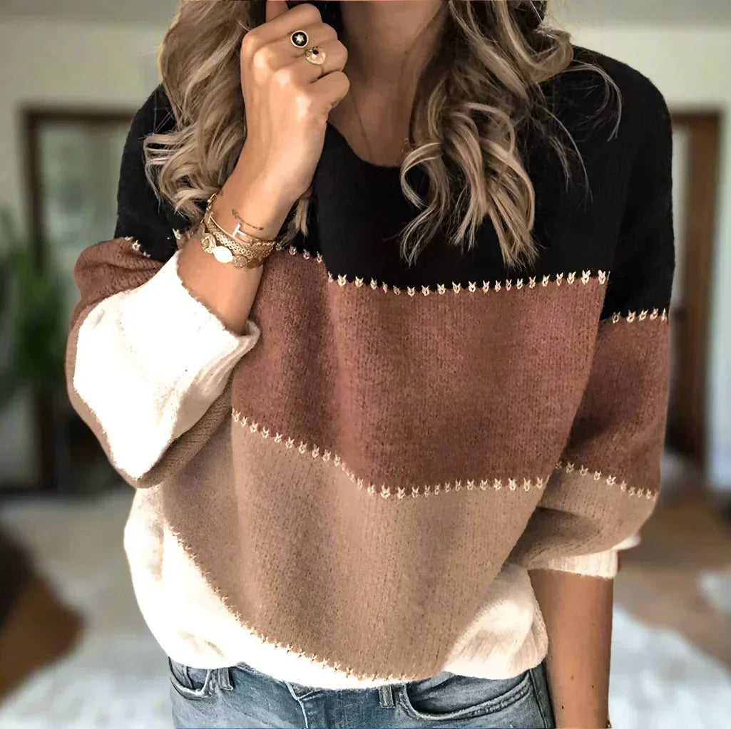 Deshawn | Gestreifter Strickpullover
