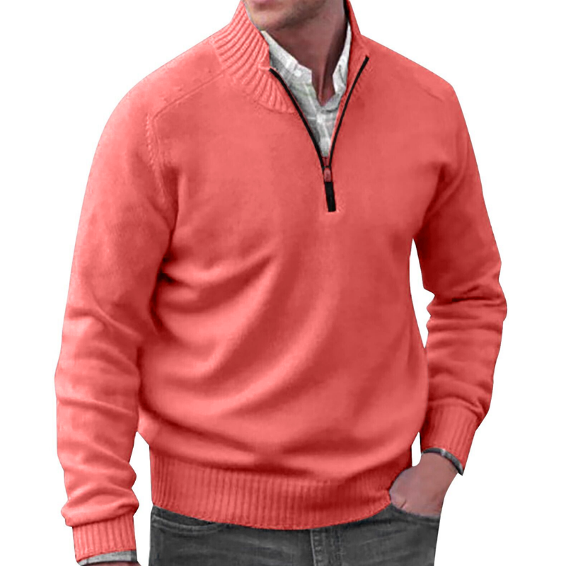 Tim | Hochkragen-Pullover mit Reißverschluss