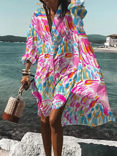 Terra - Farbenfrohes Freizeitkleid: Sommerliche Muster, Bequem