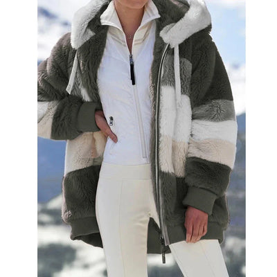Damen Fleece Jacke | Mit Kapuze