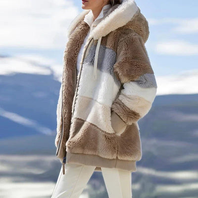 Damen Fleece Jacke | Mit Kapuze