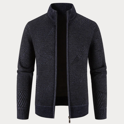 Stilvolle Winter Strickjacke mit Kapuze