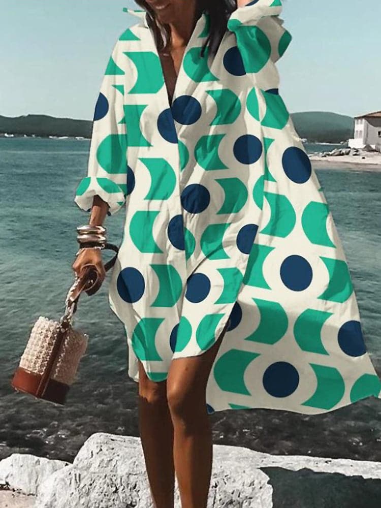 Terra - Farbenfrohes Freizeitkleid: Sommerliche Muster, Bequem