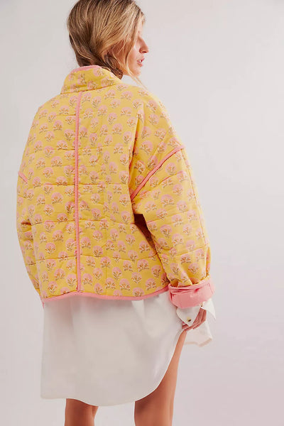 Jean | Damenbedruckte Steppjacke aus Baumwolle
